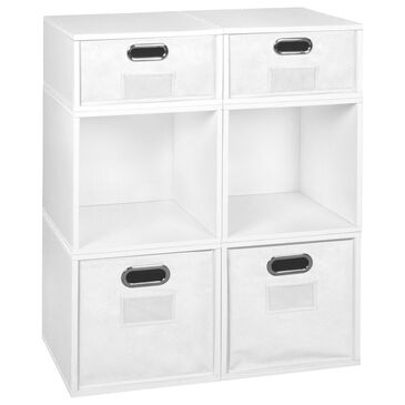 Regency Global Sourcing Niche Cubo 6-Piece Storage Set in White Wood Grain/White, , large