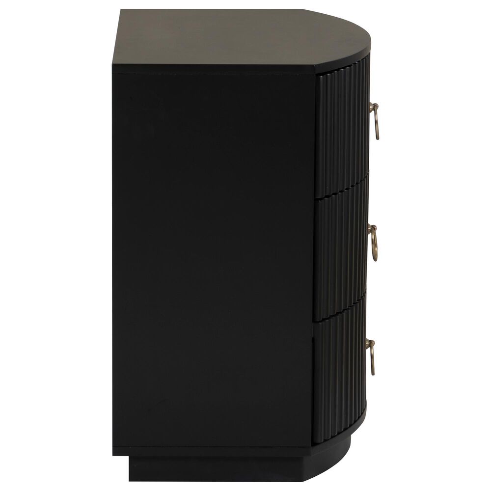 Linon Home Decor Chantel 3-Drawer Nightstand in Black, , large