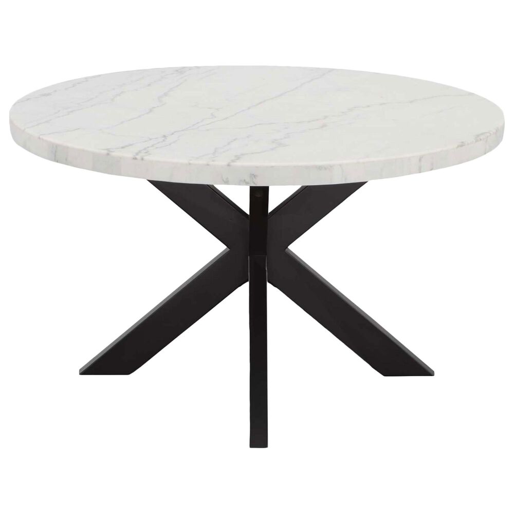 Steve Silver Xena Dining Table in White and Ebony - Table Only, , large