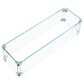 HOMLUX 23" Fire Pit Glass Flame Wind Guard with Aluminum Corner in Clear, , large