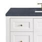 James Martin Breckenridge 48" Single Bathroom Vanity in Bright White with 3 cm Charcoal Soapstone Quartz Top and Rectangular Sink, , large
