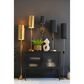 Kalalou Floor Lamp with Metal Barrel Shade in Antique Gold, , large