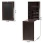 Baxton Studio Millard Wall Mount Folding Desk in Dark Brown, , large