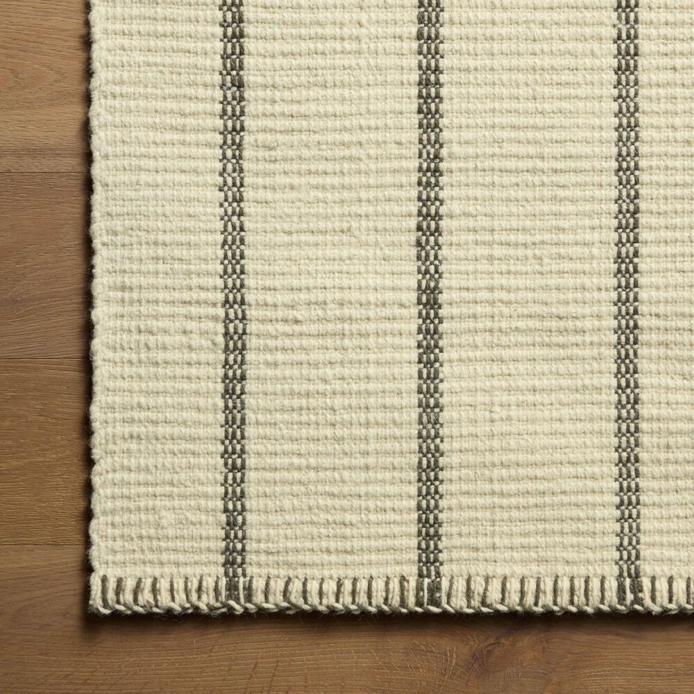 Amber Lewis x Loloi Harlan Ivory and Charcoal 7'9" x 9'9" Area Rug, , large
