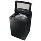 Samsung 5.5 Cu. Ft. Smart Top Load Impeller Washer and 7.4 Cu. Ft. Electric Dryer in Brushed Black, , large