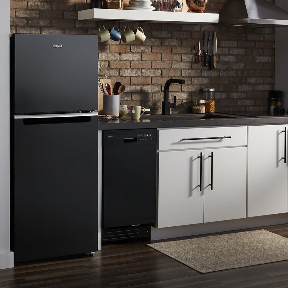 Whirlpool 24&quot; Top Freezer Refrigerator in Black, , large
