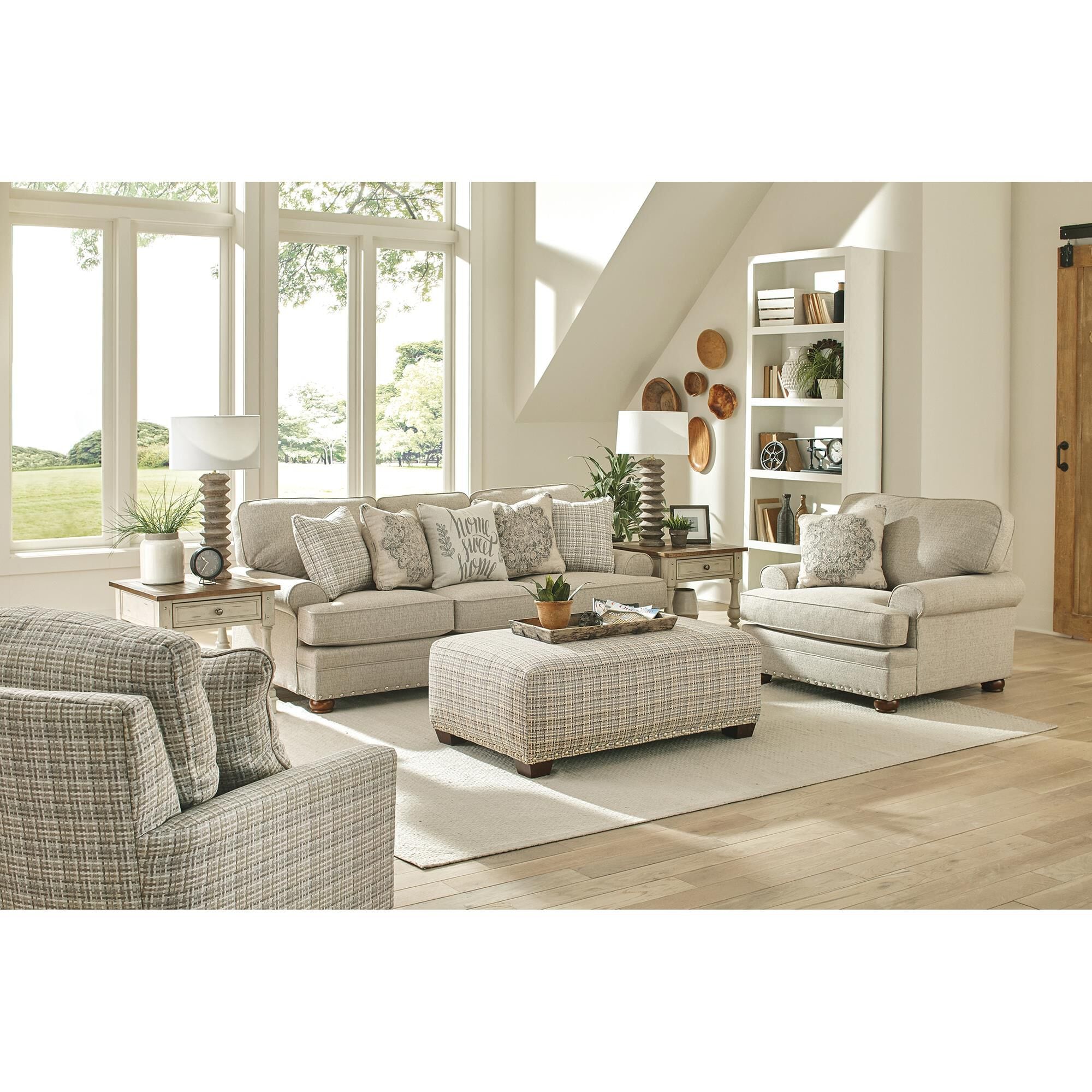 Jackson Furniture Farmington Chair with Buff Cushion in Walnut