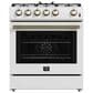 Forno Leonardo 30" Slide-In Gas Range in White, , large