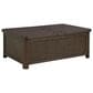 Ashley Breckington Coffee Table with Storage in Dark Brown, , large