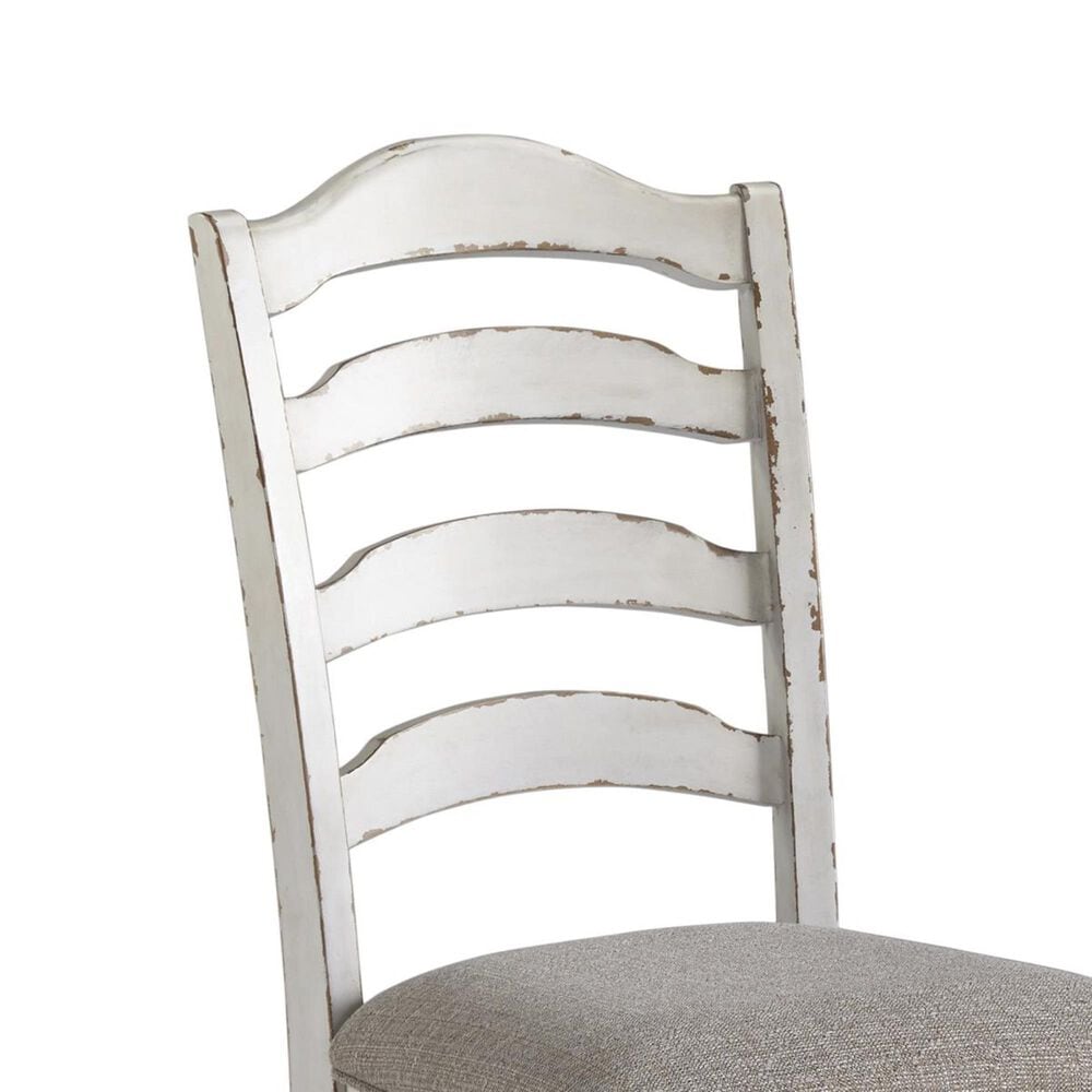 Ashley Realyn 7-Piece Round to Oval Dining Set in Chipped White, , large