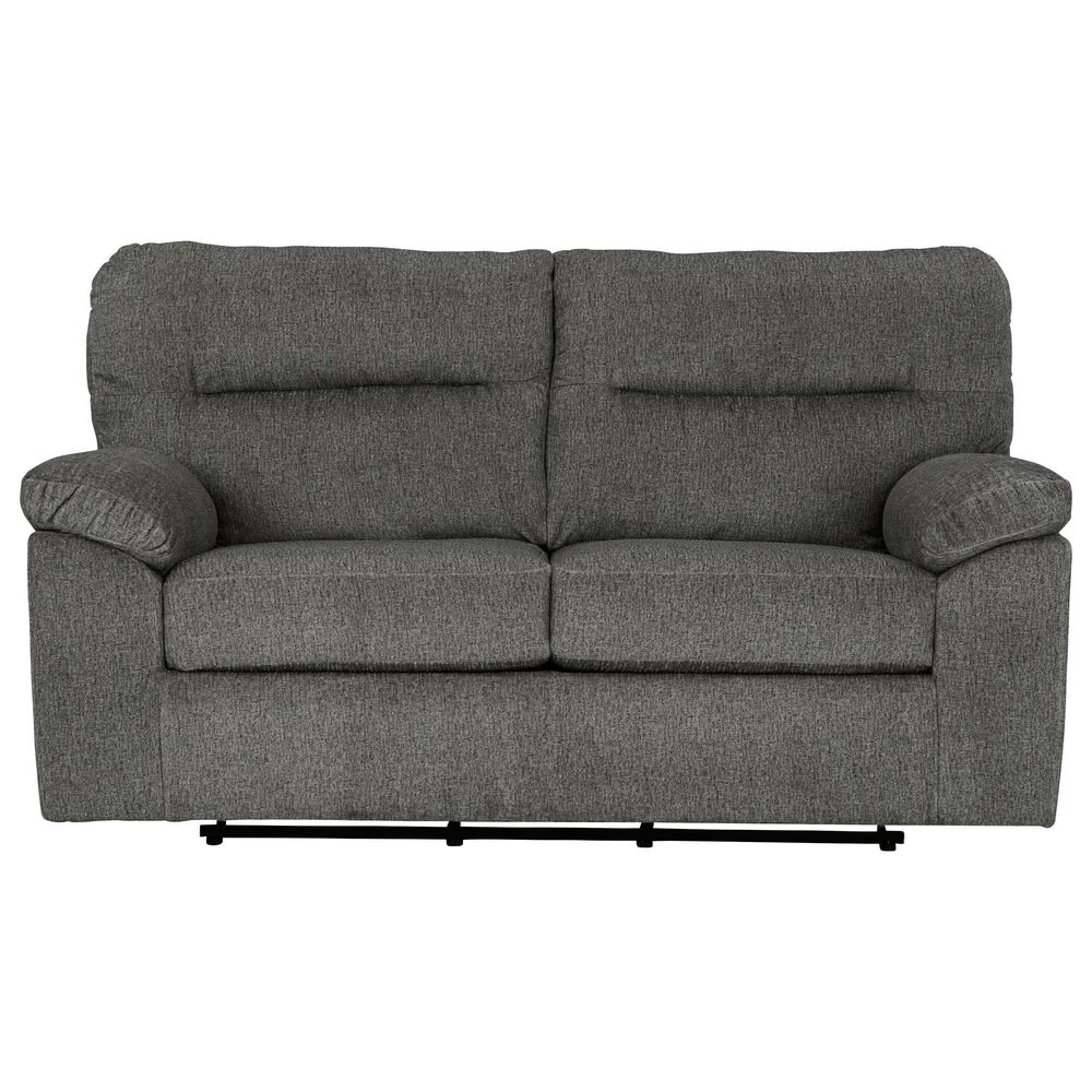 Ashley Bindura Manual Reclining Glider Loveseat in Mineral, , large