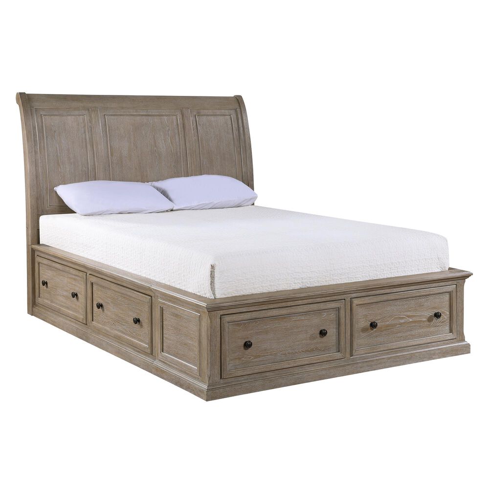 Davis International Queen Storage Bed and Two Nightstands in Taupe, , large