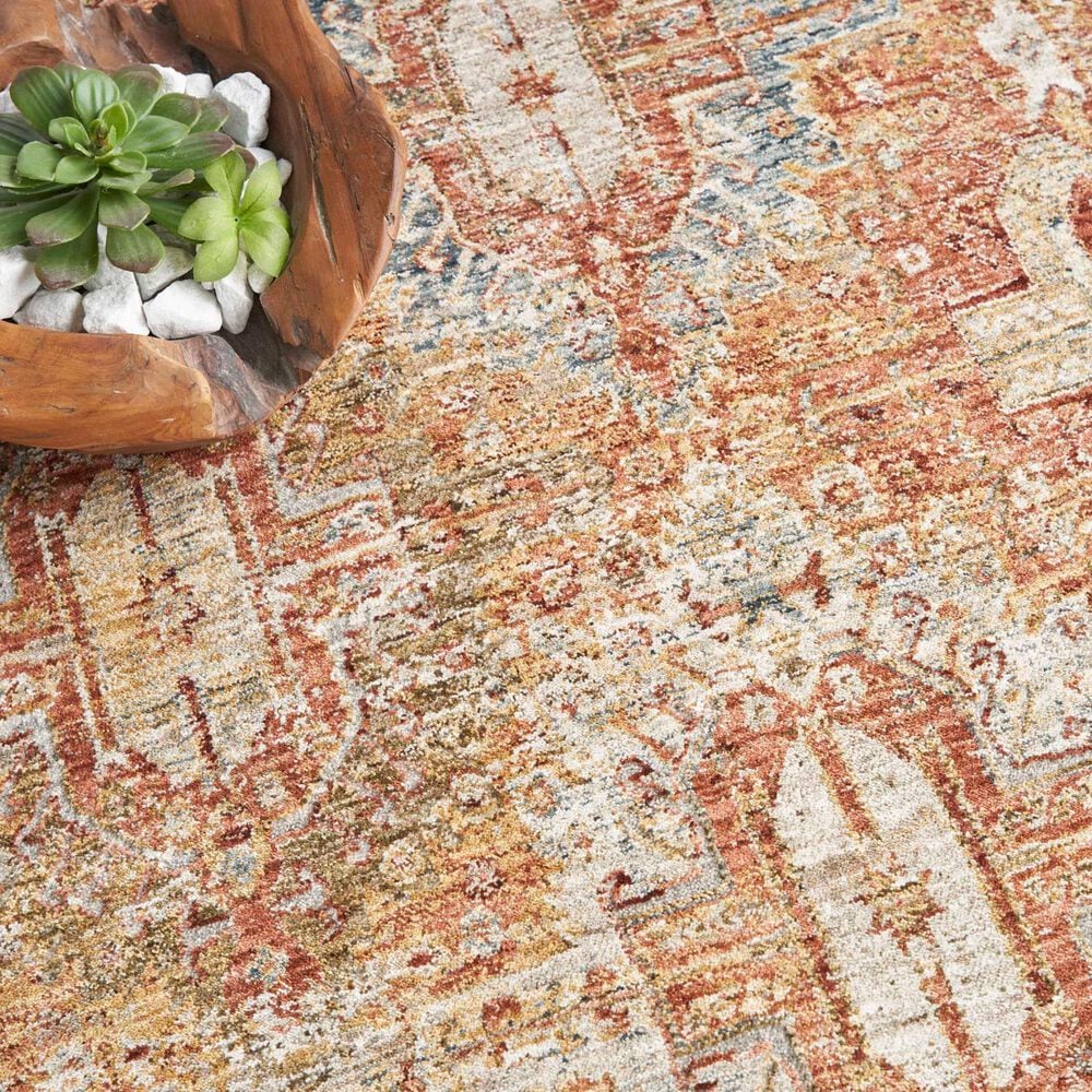 Nourison Sahar SHR01 3&#39;11&quot; x 5&#39;11&quot; Rust Area Rug, , large