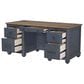 Legends Furniture Americana Executive Desk in Corduroy Blue, , large