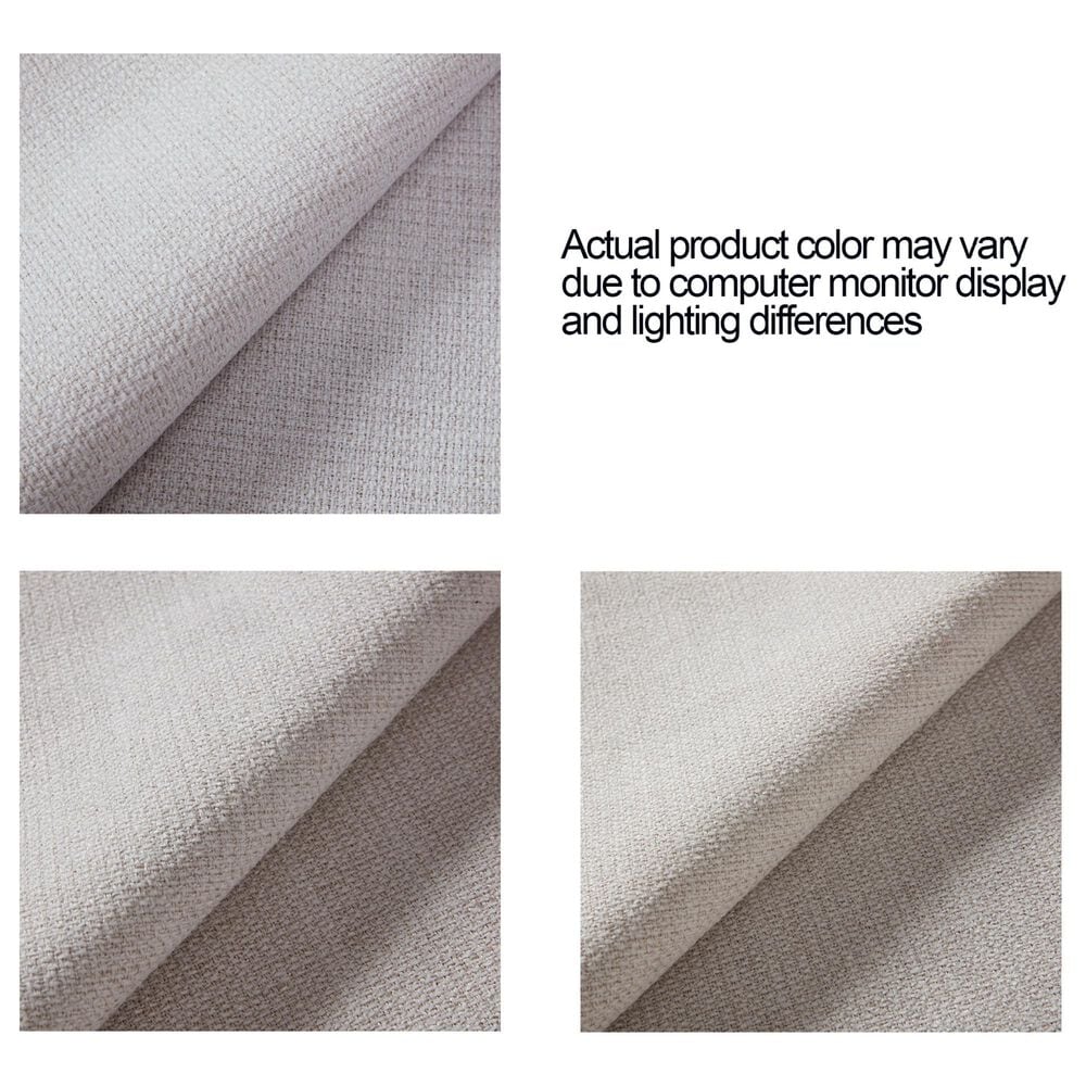 Hearth and Haven Carmen Queen Upholstered Platform Bed in Ivory, , large