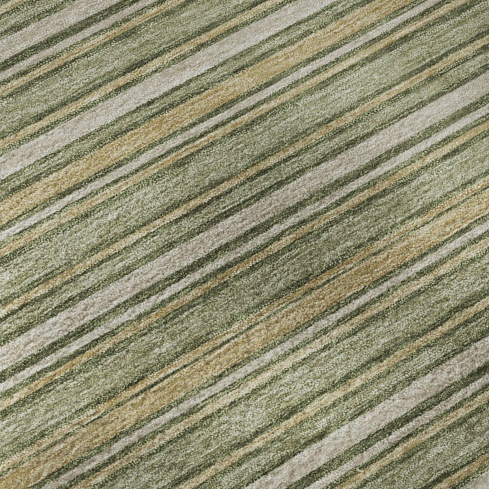 Dalyn Rug Company Soft Essentials Striped Olive 3' x 5' Indoor/Outdoor Area Rug, , large