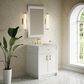 James Martin Bellshire 30" Single Bathroom Vanity in Bright White with 3 cm Siberian Silestone Top and Rectangular Sink, , large
