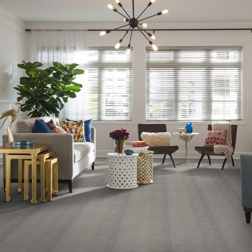 Shaw Foundations Take The Floor Texture Blue Carpet in Anchor, , large