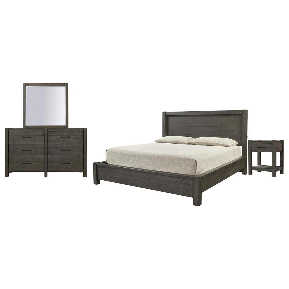 Riva Ridge Mill Creek 4 Piece California King Low Profile Bed Set in Carob, , large