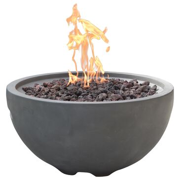 Elementi Fire Nantucket Round Natural Gas Fire Table in Gray, , large