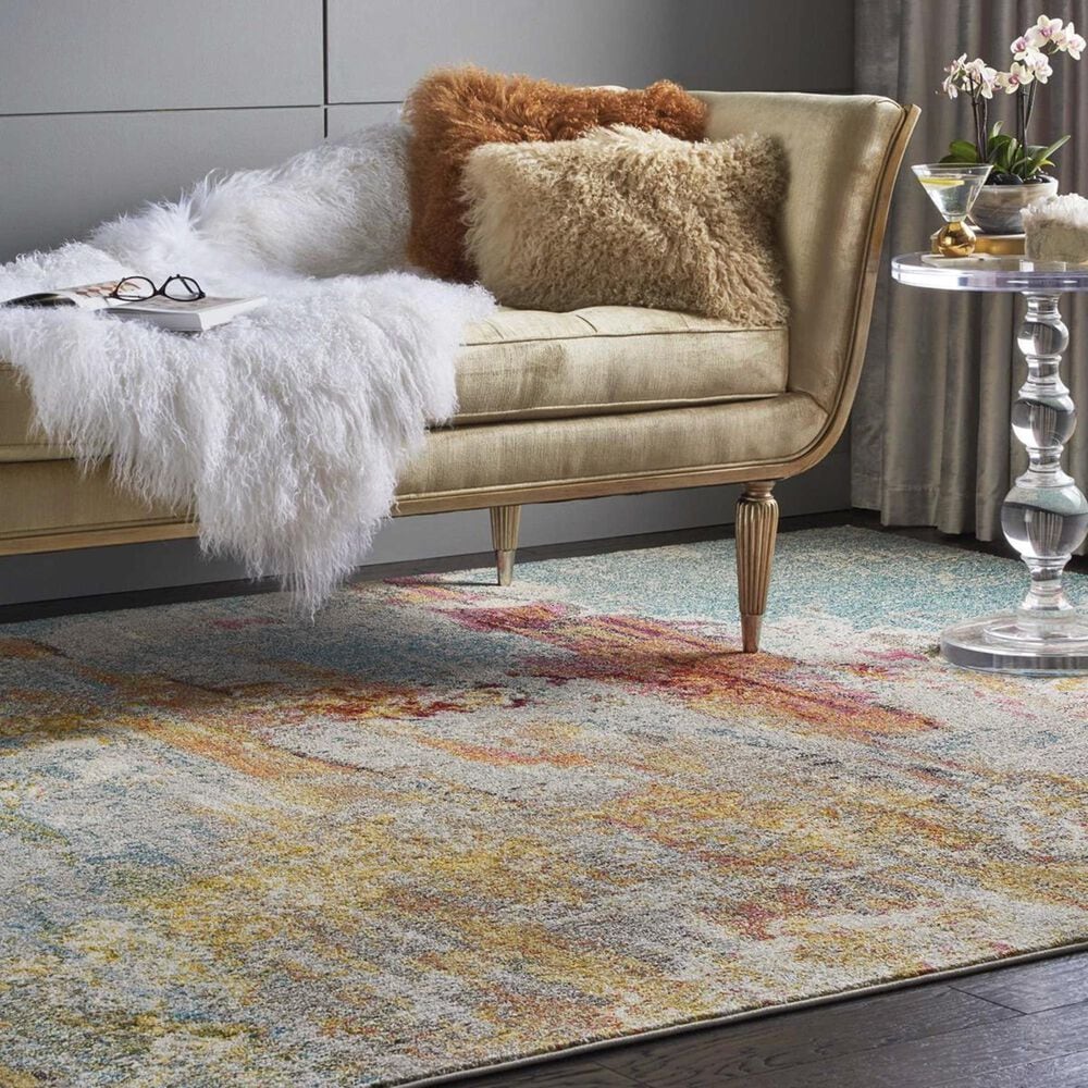 Nourison Celestial CES02 6"7" x 9"7" Sealife Area Rug, , large