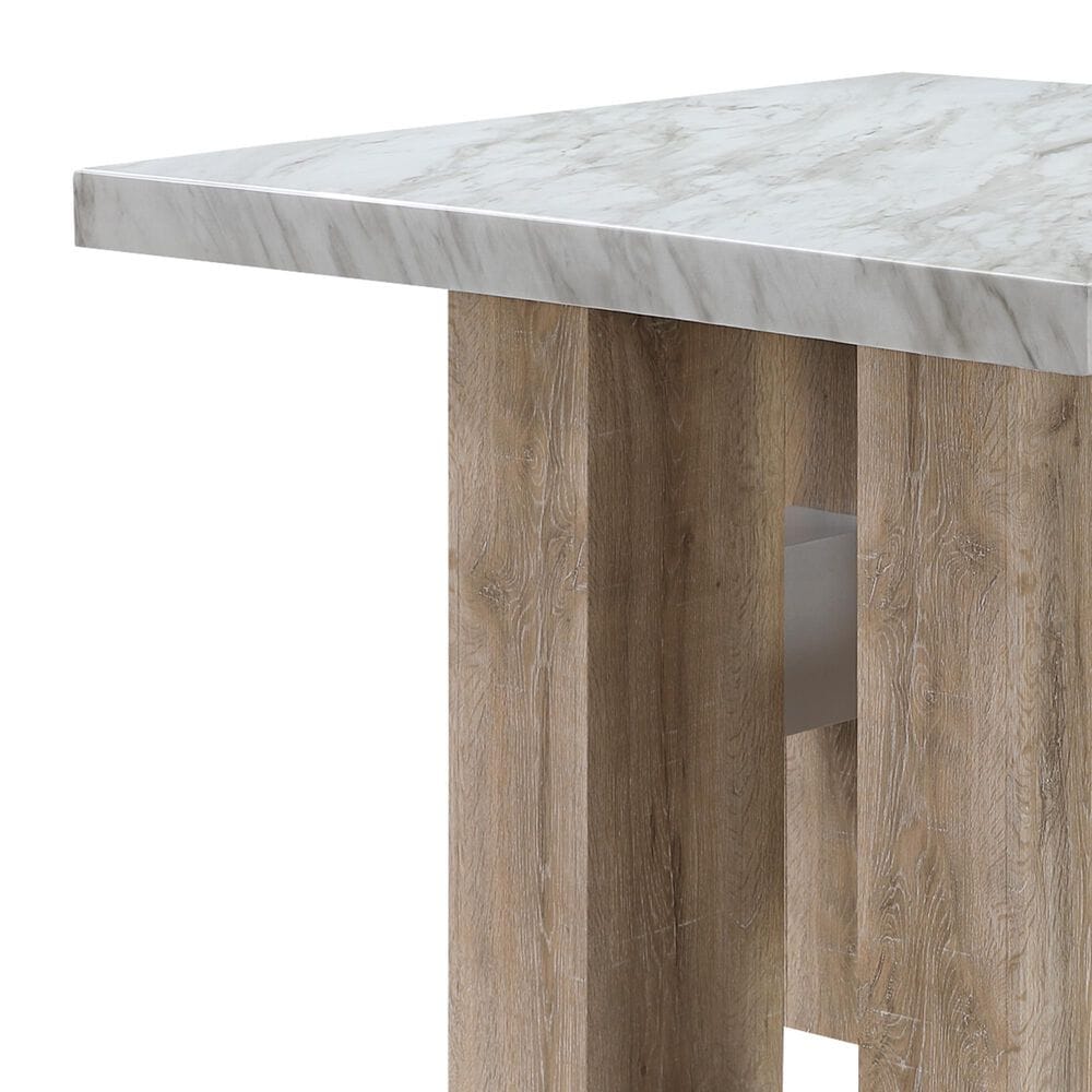 GLOBAL 5-Piece Square Dining Set in with Faux Stone Table Top, , large
