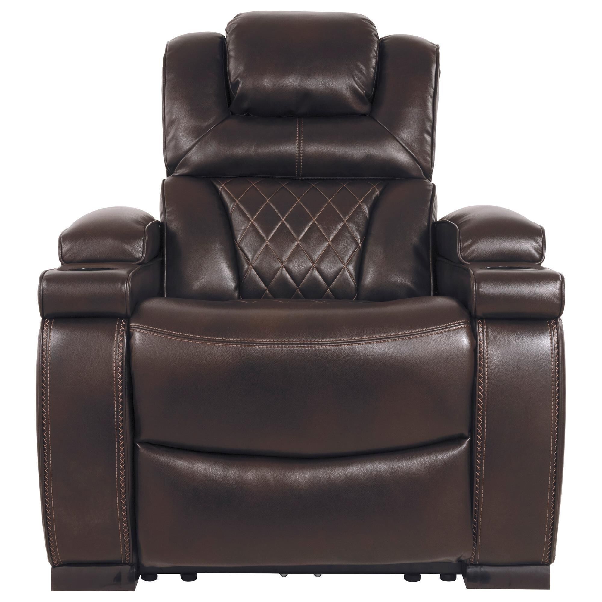 Warnerton power recliner with adjustable headrest sale
