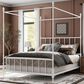 Furniture of America Elliot Queen Canopy Bed in White, , large