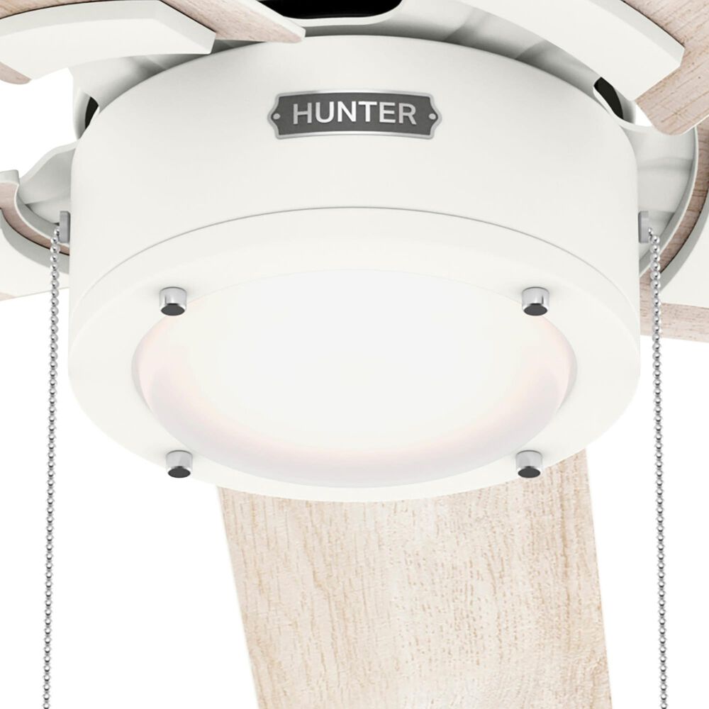 Hunter Erling 44&quot; Ceiling Fan with LED Light in Matte White, , large