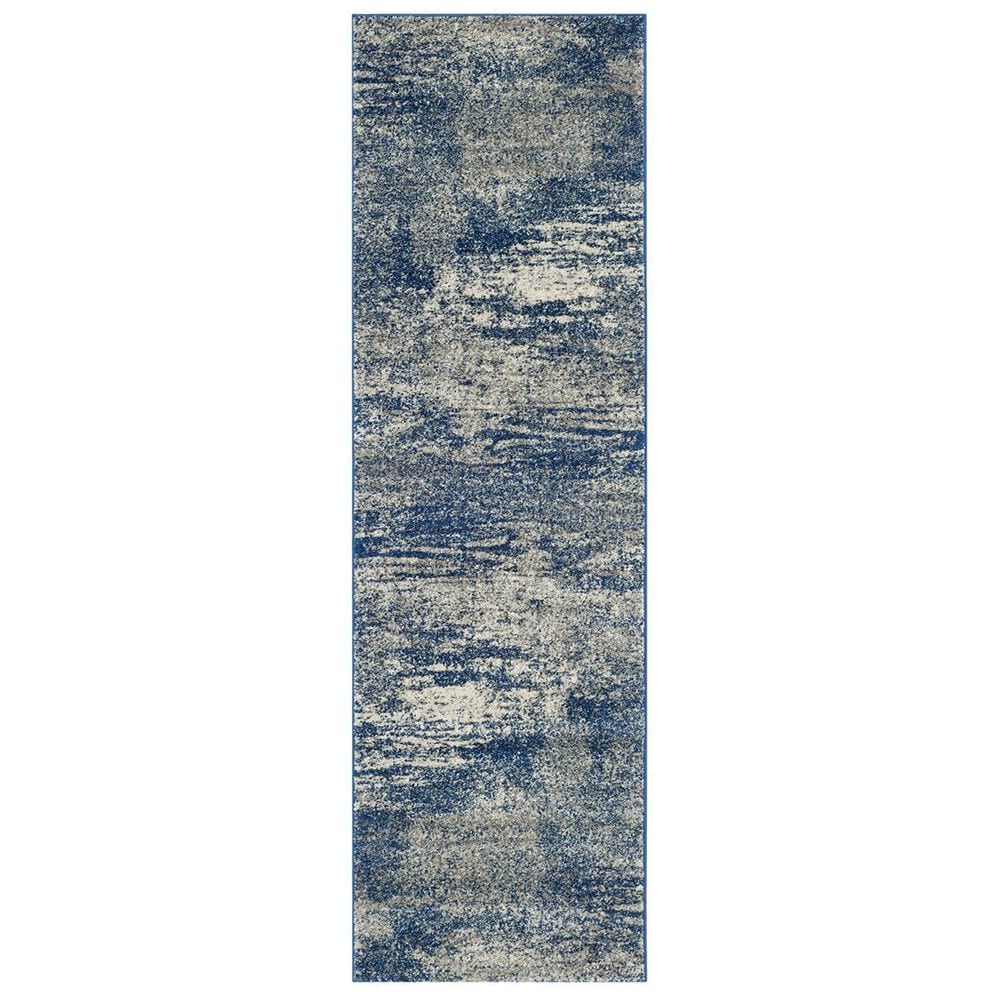 Safavieh Evoke EVK272A 2"2" x 11" Navy and Ivory Runner, , large