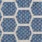 Nourison Twist Reversible 8" Round Blue Indoor/Outdoor Area Rug, , large
