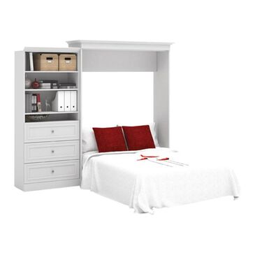 Bestar Versatile 101" Queen Wall Bed Kit in White, , large