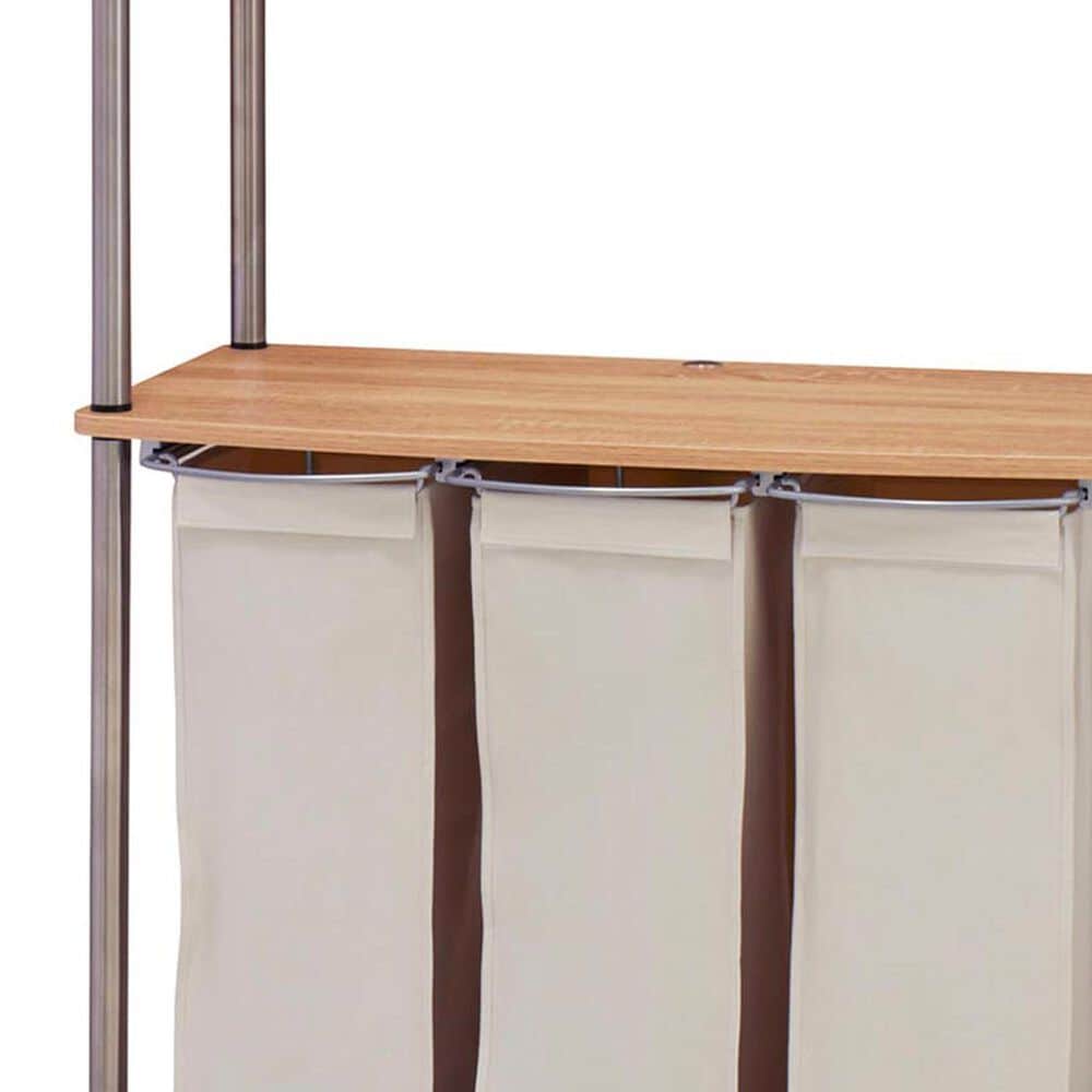 Household Essentials Modern Laundry Center with Wheels in Light Ash, , large