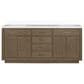 Lexora Home Abbey 72" Double Bathroom Vanity in Grey Oak with 2 cm White Quartz Top and Rectangular Sinks, , large