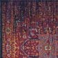 Safavieh Evoke EVK275F-4 4" x 6" Blue/Fuchsia Area Rug, , large