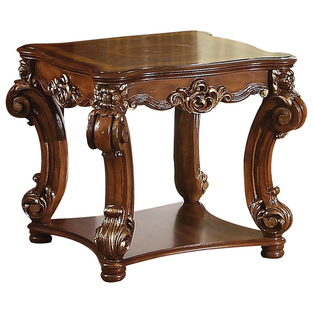 HOMLUX Vendome Square End Table in Cherry, , large