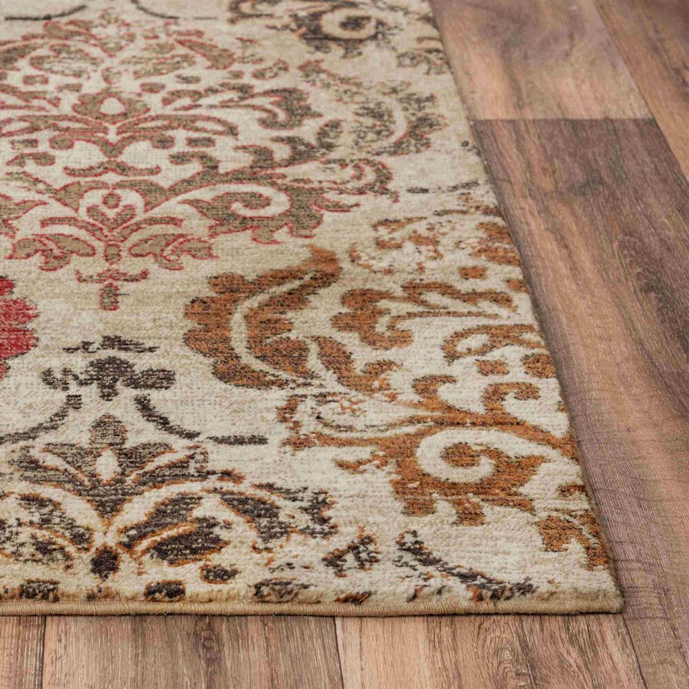 RIZZY Gossamer 5&quot; x 8&quot; Beige, Brown and Rust Area Rug, , large