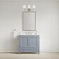 37B Claudine 36" Single Bathroom Vanity in Soft Blue with Glossy White Composite Stone Top and Backsplash, , large