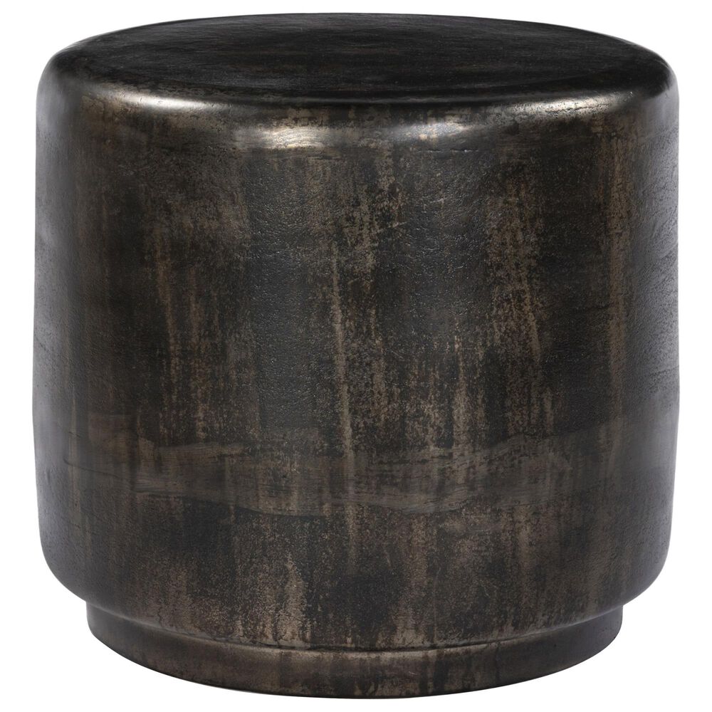 Four Hands Venetia Outdoor End Table in Distressed Bronze, , large