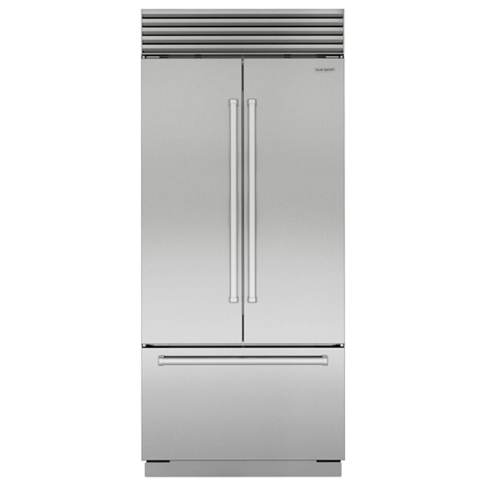 Sub Zero 20.5 Cu. Ft. Classic French Door Refrigerator with Pro Handle and Internal Dispenser in Stainless Steel, , large