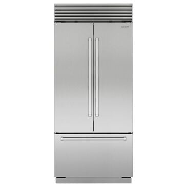 Sub Zero 20.5 Cu. Ft. Classic French Door Refrigerator with Pro Handle and Internal Dispenser in Stainless Steel, , large