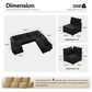 HOMLUX 7-Piece U-Shaped Mod Sectional in Black, , large