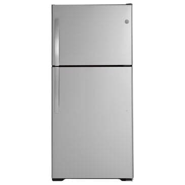 GE Appliances 19.2 Cu. Ft. Top Freezer Refrigerator in Stainless Steel, , large