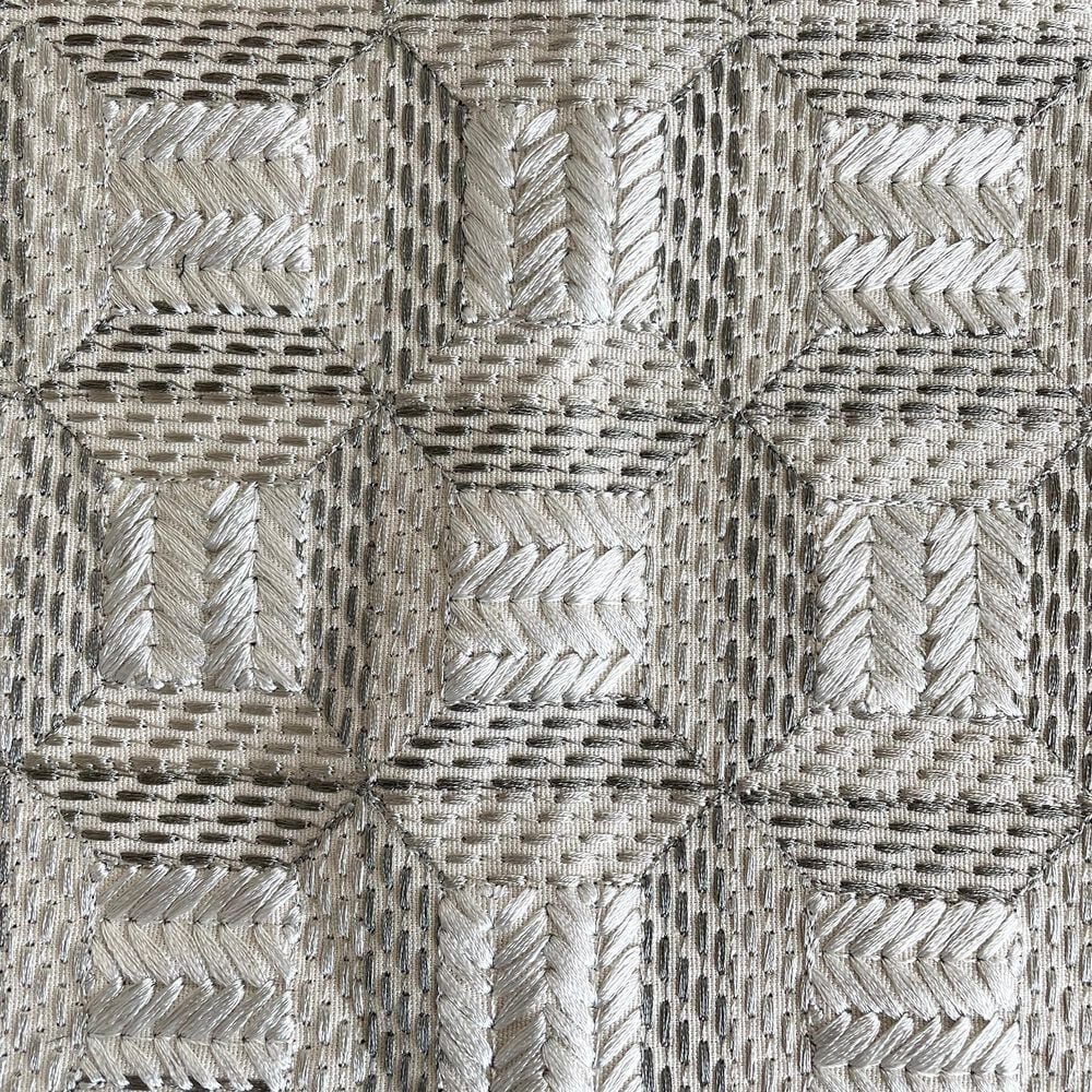 Ann Gish Collonade 24" x 24" Square Throw Pillow in Silver, , large