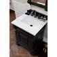 James Martin Vanities Brookfield 26" Single Bathroom Vanity in Antique Black with 3 cm Arctic Fall Solid Surface Top and Rectangle Sink, , large
