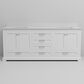 Lexora Home Dukes 80" Double Bathroom Vanity in White with 2 cm White Quartz Top and Rectangular Sinks, , large