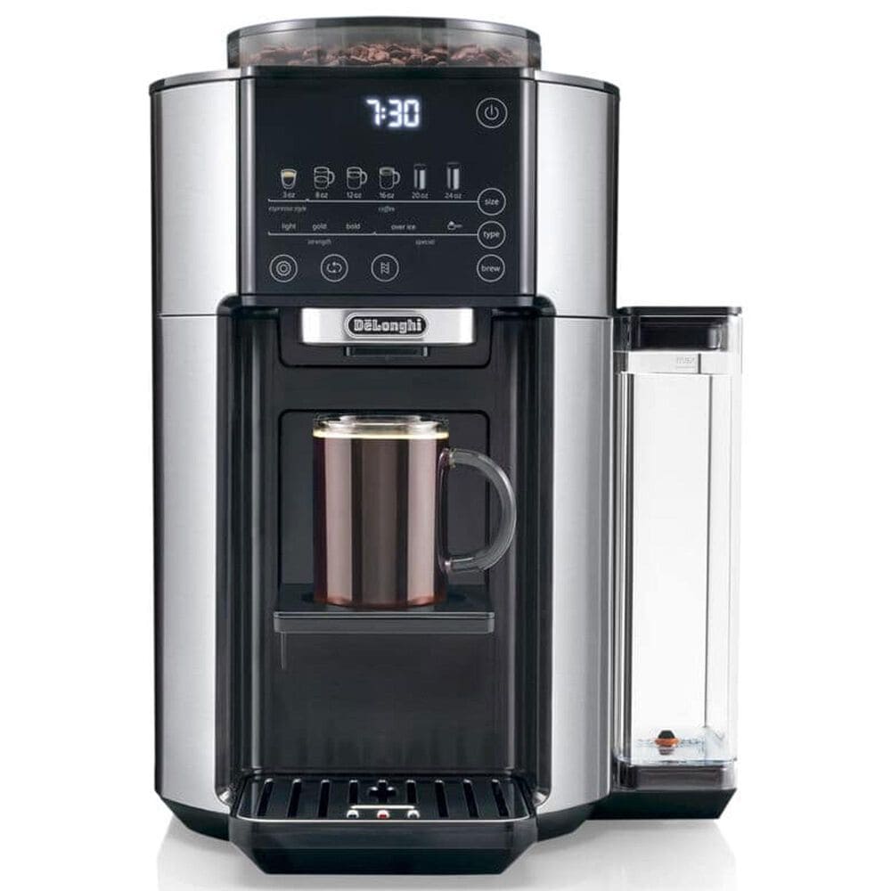 DeLonghi TrueBrew 8.8 Oz Drip Coffee Maker in Stainless Steel and Black, , large