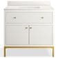Kohler Calpa 36" Single Bathroom Vanity in White with 2 cm White Quartz Top and Rectangular Sink, , large