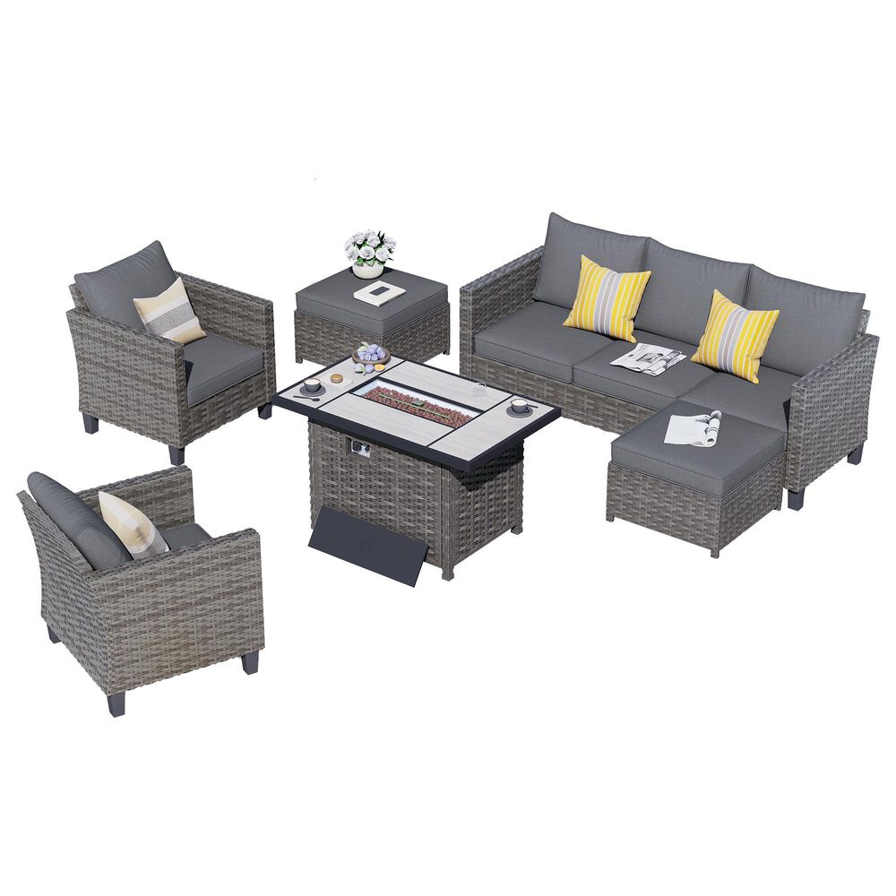 HOMLUX 6-Piece Outdoor Furniture Set  in Dark Gray, , large