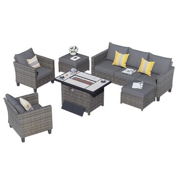 HOMLUX 6-Piece Outdoor Furniture Set  in Dark Gray, , large